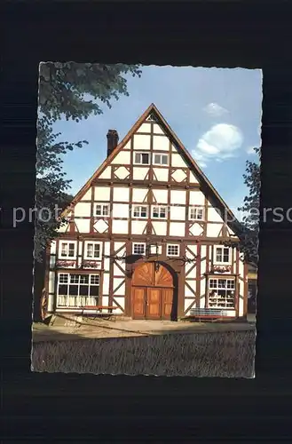 AK / Ansichtskarte Himminghausen Historische Gaststaette Kukuk Fachwerkhaus Kat. Nieheim