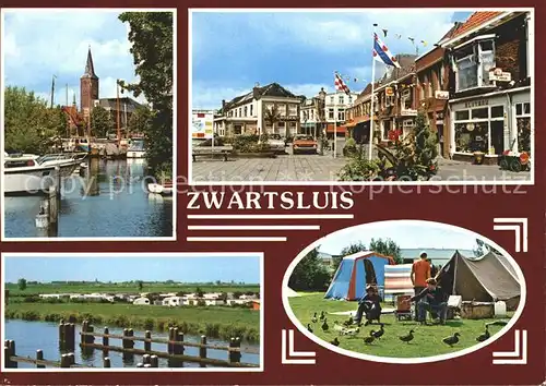 AK / Ansichtskarte Zwartsluis mit Hafen Camping Kat. Zwartsluis