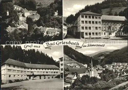 AK / Ansichtskarte Bad Griesbach Schwarzwald  Mineralbad Moorbad Kurhaus Ortsansicht mit Kirche Kat. Bad Peterstal Griesbach