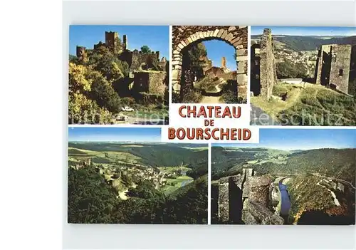 AK / Ansichtskarte Bourscheid Luxembourg Chateau Teilansichten Panorama Kat. Bourscheid