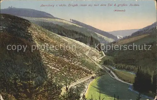 AK / Ansichtskarte Auersberg Wildenthal mit dem Tal der grossen Bockau Kat. Eibenstock