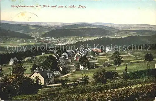 AK / Ansichtskarte Oberpfannenstiel mit Blick auf Aue Erzgebirge Kat. Bernsbach