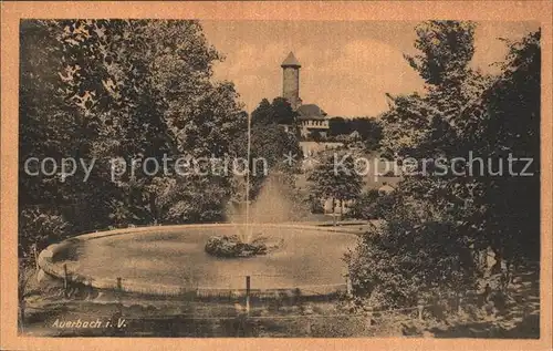 AK / Ansichtskarte Auerbach Vogtland Brunnen im Park Kat. Auerbach