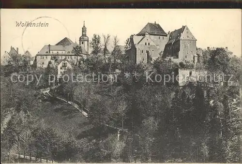 AK / Ansichtskarte Wolkenstein Erzgebirge Schloss mit Kirche Kat. Wolkenstein