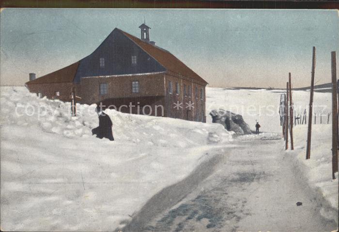 Ak Ansichtskarte Oberwiesenthal Erzgebirge Neues Haus Im Winter
