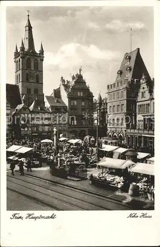 AK / Ansichtskarte Trier Hauptmarkt Kirche St Gangolf Kat. Trier