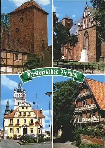AK / Ansichtskarte Verden Aller Alter Wehrturm Dom Rathaus Alte Posthalterei Kat. Verden (Aller)