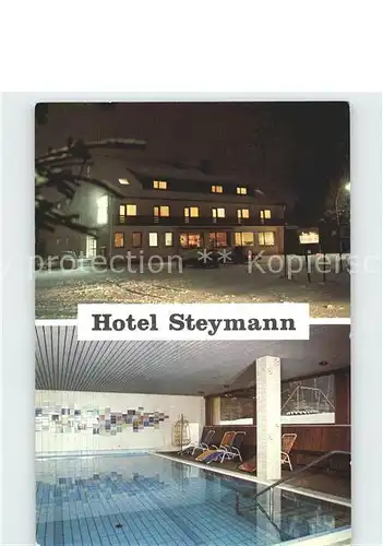 AK / Ansichtskarte Winterberg Hochsauerland Hotel Steymann mit Schwimmbad Kat. Winterberg