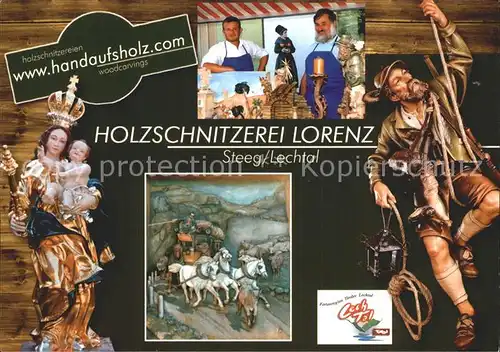 AK / Ansichtskarte Steeg Tirol Holzschnitzerei Lorenz  Kat. Steeg Lechtal