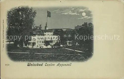 AK / Ansichtskarte Weissbad Hotel Kurhaus im Mondschein Kat. Weissbad