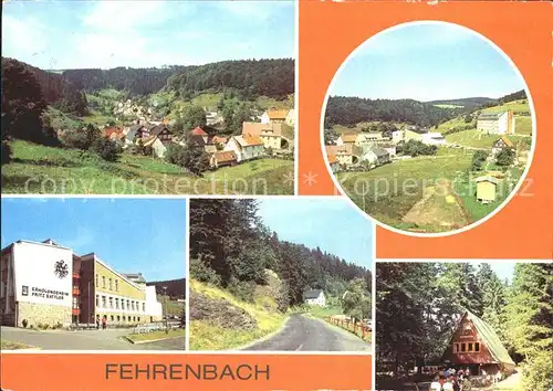 AK / Ansichtskarte Fehrenbach Thueringer Wald Panorama Teilansicht FDGB Erholungsheim Fritz Sattler Fehrenbacher Schweiz Waldbaude Werraquelle Kat. Masserberg