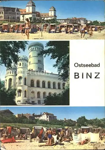AK / Ansichtskarte Binz Ruegen Strand Hotel Kurhaus Jagdschloss Granitz Kat. Binz