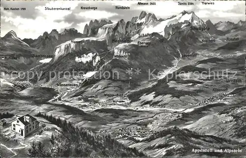 AK / Ansichtskarte Appenzell IR Panorama Alpsteingebirge Kat. Appenzell