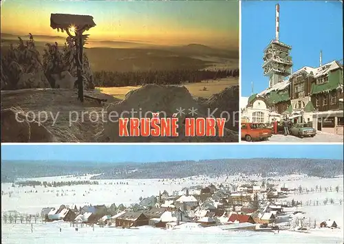 AK / Ansichtskarte Krusne Hory mit Sendeturm Kat. Tschechische Republik