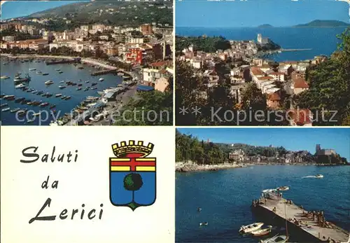 AK / Ansichtskarte Lerici Hafen Panorama Kueste Wappen Kat. Lerici Riviera