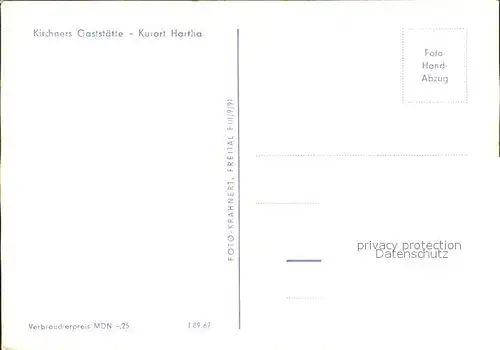 AK / Ansichtskarte Hartha Tharandt Kirchners Gaststaette / Tharandt /Saechsische Schweiz-Osterzgebirge LKR