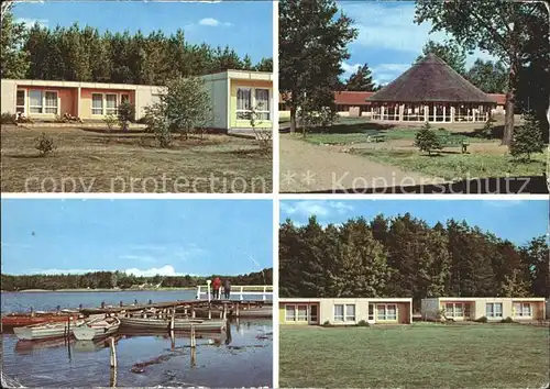 AK / Ansichtskarte Ahrensdorf Templin Erholungsheim VEB Leuna Werke Walter Ulbricht Bootssteg See / Templin /Uckermark LKR