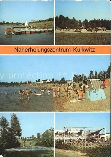 AK / Ansichtskarte Kulkwitz Bootssteg Kinderspielplatz Strand Minigolfanlage Freiluftgaststaette am See Kat. Markranstaedt