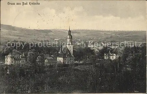 AK / Ansichtskarte Bad Kreischa Ortsansicht mit Kirche