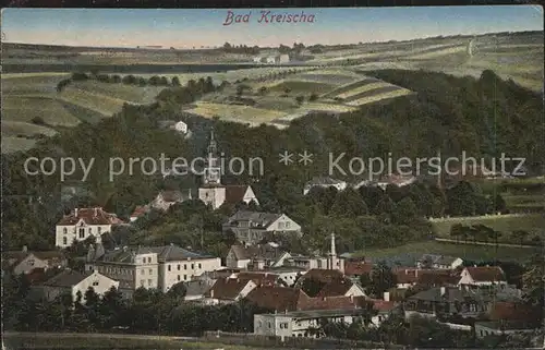 AK / Ansichtskarte Bad Kreischa Ortsansicht mit Kirche