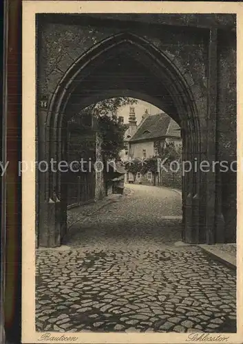 AK / Ansichtskarte Bautzen Schlosstor Serie Deutsche Heimatbilder Kupfertiefdruck Kat. Bautzen