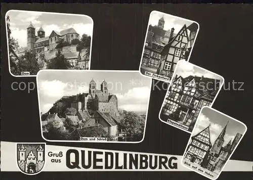 AK / Ansichtskarte Quedlinburg Dom Schloss Klopstockhaus Haken Finkenherd  Kat. Quedlinburg