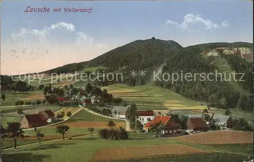 AK / Ansichtskarte Waltersdorf Zittau Gesamtansicht mit Berg Lausche Zittauer Gebirge Kat. Grossschoenau Sachsen
