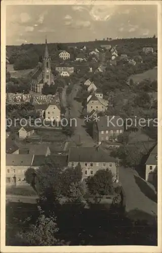 AK / Ansichtskarte Berggiesshuebel Ortsansicht mit Kirche Kat. Bad Gottleuba Berggiesshuebel