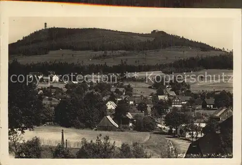 AK / Ansichtskarte Krombach Krompach Ortsansicht mit Blick zum Hochwald