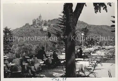 AK / Ansichtskarte Wernigerode Harz Restaurant Terrasse Blick zum Schloss Kat. Wernigerode