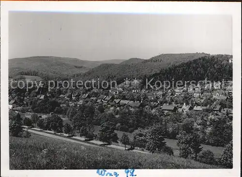 AK / Ansichtskarte Hasserode Panorama mit Loensdenkmal Kat. Wernigerode