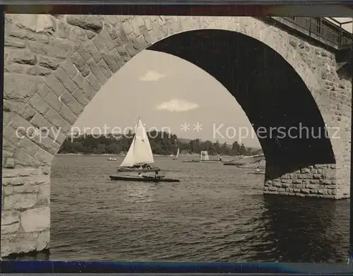 AK / Ansichtskarte Malter Talsperre Stausee Wassersport Bruecke Kat. Dippoldiswalde