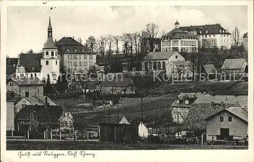 AK / Ansichtskarte Struppen Ortsansicht mit Kirche Kat. Struppen