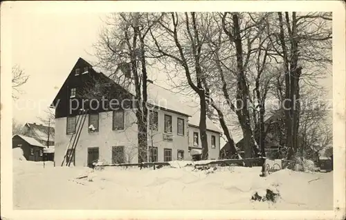 AK / Ansichtskarte Zinnwald Georgenfeld Boerners Gaststaette im Winter Kat. Altenberg