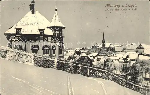 AK / Ansichtskarte Altenberg Erzgebirge Teilansicht im Winter Kat. Geising