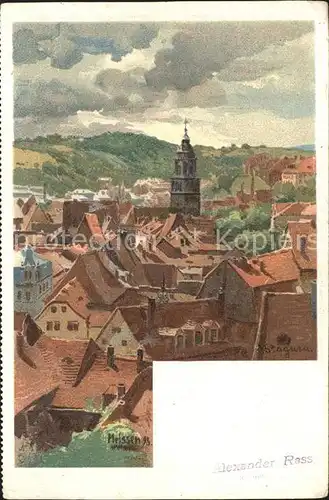 AK / Ansichtskarte Meissen Elbe Sachsen Altstadt mit Frauenkirche Reichspost Kuenstlerkarte Kat. Meissen