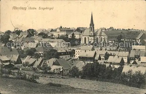 AK / Ansichtskarte Altenberg Erzgebirge Ortsansicht mit Kirche Kat. Geising