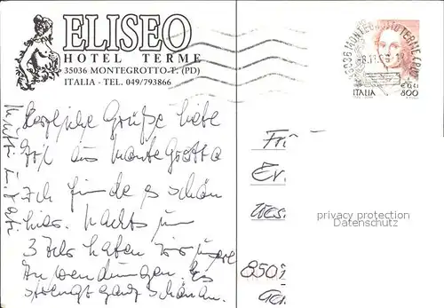 AK / Ansichtskarte Montegrotto Terme Hotel Eliseo Kat. 