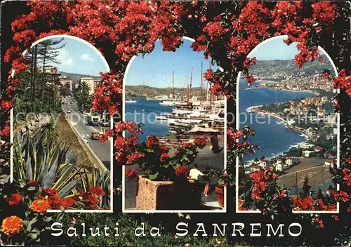 AK / Ansichtskarte Sanremo Via Aurelia Porto Costa Hafen Kueste Rosenbusch Kat. 