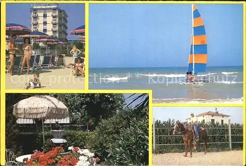 AK / Ansichtskarte Alba Adriatica Hotel Excelsior Lungomare Marconie Spiaggia Strand Segeln Reiten Kat. 