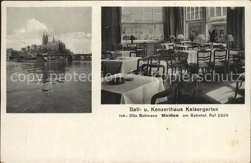 AK / Ansichtskarte Meissen Elbe Sachsen Burgberg Augustusburg Ballhaus Konzerthaus Kaisergarten Kat. Meissen