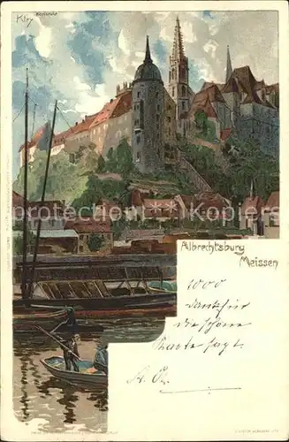 AK / Ansichtskarte Meissen Elbe Sachsen Burgberg Albrechtsburg Kuenstlerkarte Reichspost Kat. Meissen