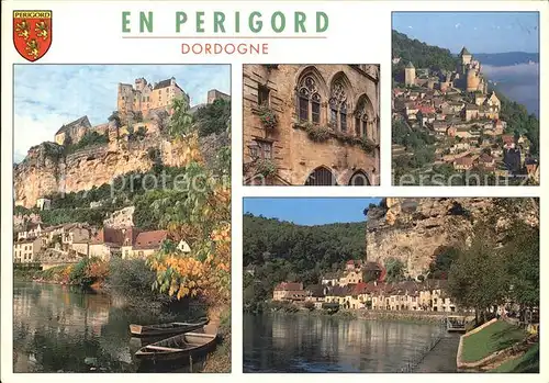 AK / Ansichtskarte Dordogne Burg Ufer Altstadt / Region /