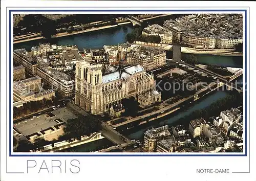 AK / Ansichtskarte Paris Fliegeraufnahme Notre Dame Kat. Paris