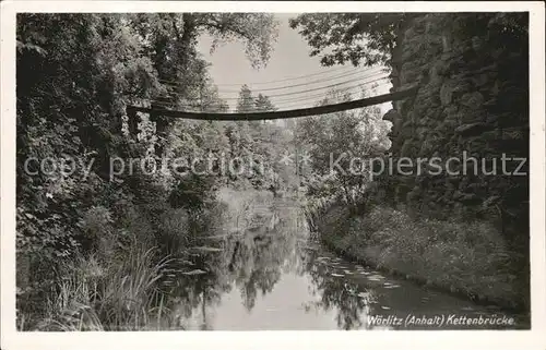 AK / Ansichtskarte Woerlitz Park Kettenbruecke Kat. Woerlitz