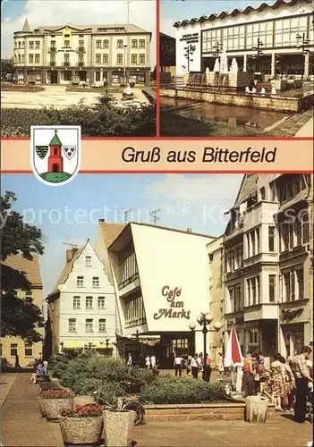 AK / Ansichtskarte Bitterfeld Hotel Central Kultur und Informationszentrum Markt Cafe Kat. Bitterfeld
