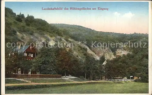 AK / Ansichtskarte Uftrungen Landschaftsbild des Hoehlengelaendes am Eingang Hoehle Heimkehle Kat. Uftrungen