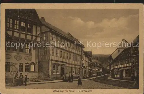 AK / Ansichtskarte Stolberg Harz Marktplatz Fachwerkhaeuser Kat. Stolberg Harz