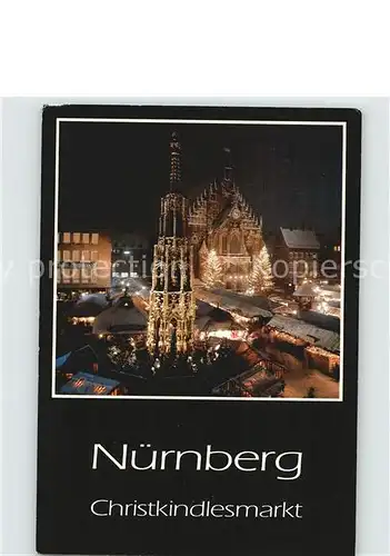 AK / Ansichtskarte Nuernberg Nuernberger Christkindlesmarkt Nachtaufnahme Kat. Nuernberg