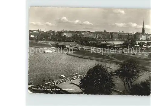 AK / Ansichtskarte Hamburg Alte und neue Lombardsbruecke Alster Kat. Hamburg